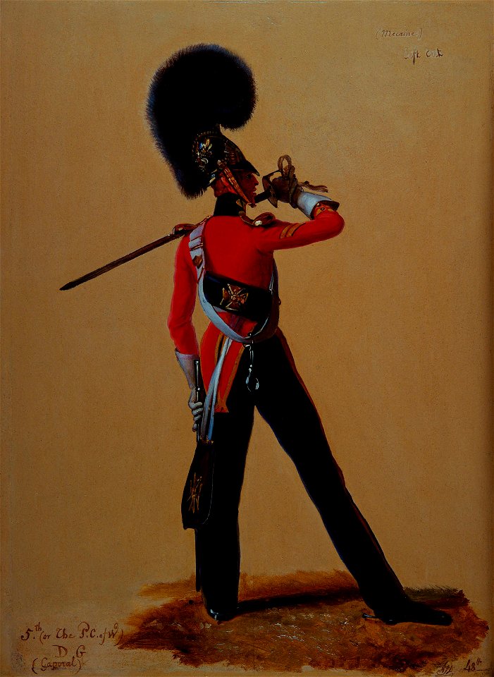 Alexandre-Jean Dubois Drahonet (1791-1834) - Corporal John McCain (b. 1814), 5th (Princess Charlotte of Wales's) Dragoon Guards - RCIN 407017 - Royal Collection
