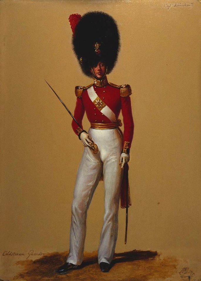 Alexandre-Jean Dubois Drahonet (1791-1834) - Lieutenant and Captain the Honourable Thomas Ashburnham (1816-72), Coldstrem Guards - RCIN 406928 - Royal Collection