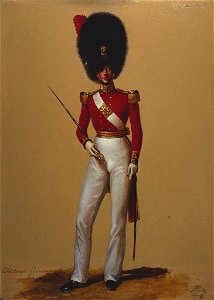 Alexandre-Jean Dubois Drahonet (1791-1834) - Lieutenant and Captain the Honourable Thomas Ashburnham (1816-72), Coldstrem Guards - RCIN 406928 - Royal Collection
