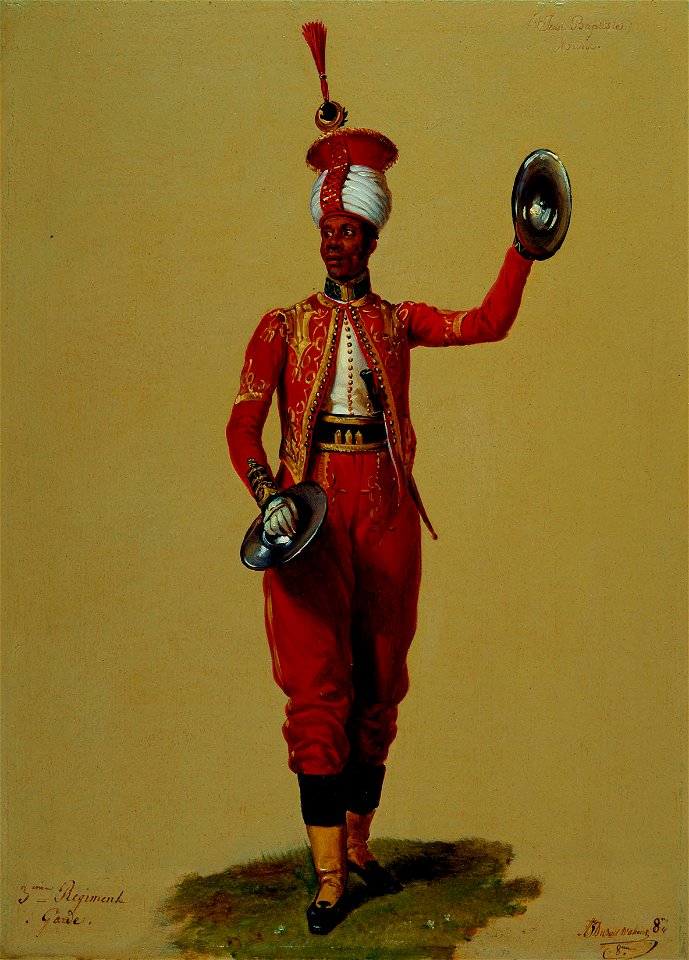Alexandre-Jean Dubois Drahonet (1791-1834) - Cymbalist Jean Baptiste (b. 1792), Scots Fusilier Guards - RCIN 407029 - Royal Collection