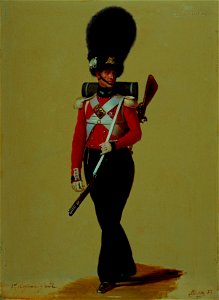 Alexandre-Jean Dubois Drahonet (1791-1834) - Private John Reid (b. 1783), Grenadier Guards - RCIN 407028 - Royal Collection