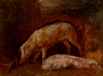 Alexandre Gabriel Decamps - Study of Pigs - 1894.1047 - Art Institute of Chicago