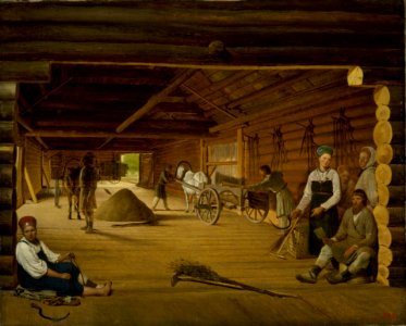 Alexei Venetsianov - Threshing Barn - Google Art Project