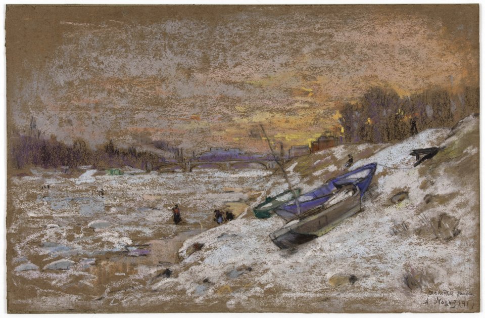 Alexandre Nozal - L'Embâcle de la Seine entre Asnières et Courbevoie