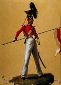 Alexandre-Jean Dubois Drahonet (1791-1834) - (Private) Joseph Bednal (1802-33), 12th (The Prince of Wales's) Royal Lancers - RCIN 407088 - Royal Collection