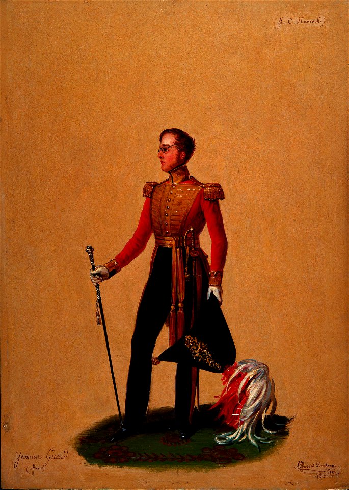 Alexandre-Jean Dubois Drahonet (1791-1834) - Exon Charles (or Samual) Hancock, the King's Body Guard of the Yeomen of the Guard - RCIN 407003 - Royal Collection