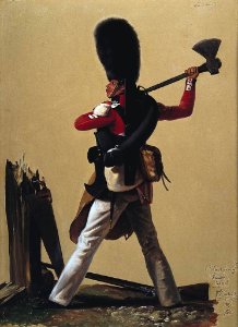 Alexandre-Jean Dubois Drahonet (1791-1834) - Pioneer-Corporal William Surfling, Coldstream Guards - RCIN 406930 - Royal Collection