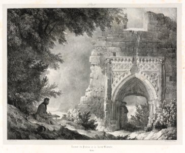 Alexandre-Evariste Fragonard (French, 1781-1850) - Picturesque and Romantic Journeys in Old France, Ruins of the Palace of the White Queen - 1992.29 - Cleveland Museum of Art