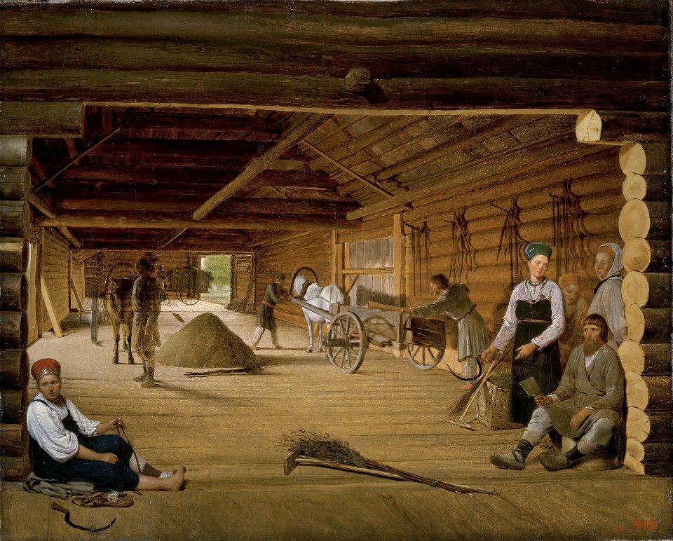 Alexei Venetsianov - Threshing Barn - Google Art ProjectFXD
