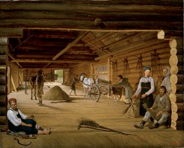 Alexei Venetsianov - Threshing Barn - Google Art ProjectFXD