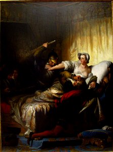 Alexandre-Évariste Fragonard - Scène du massacre de la Saint-Barthélémy (1836). Free illustration for personal and commercial use.