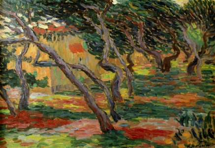Alexej von Jawlensky - Olivenhain, Landschaft mit Straßen und Bäumen