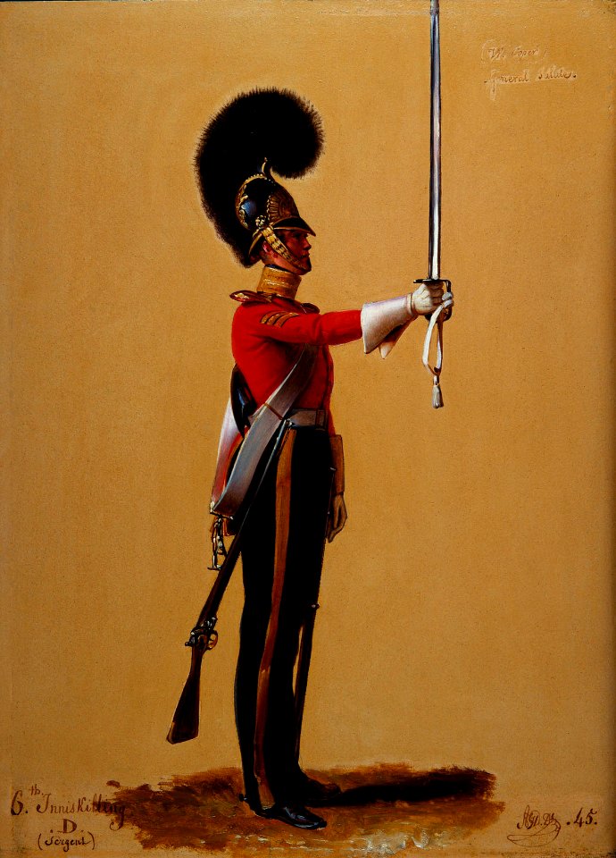Alexandre-Jean Dubois Drahonet (1791-1834) - Private William Cooper (b. 1811), 6th (Inniskilling) Dragoons - RCIN 407016 - Royal Collection