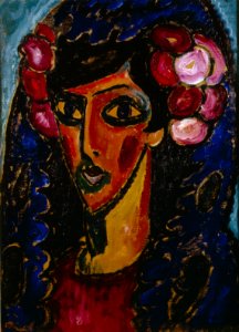 Alexej von Jawlensky - The Blue Mantilla - Google Art Project