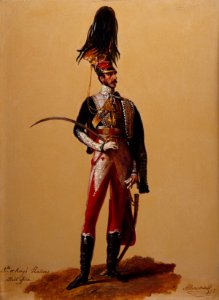 Alexandre-Jean Dubois Drahonet (1791-1834) - Lieutenant-Colonel Charles Routledge O'Donnell (1796-1870), 15th (The King's) Hussars - RCIN 407032 - Royal Collection