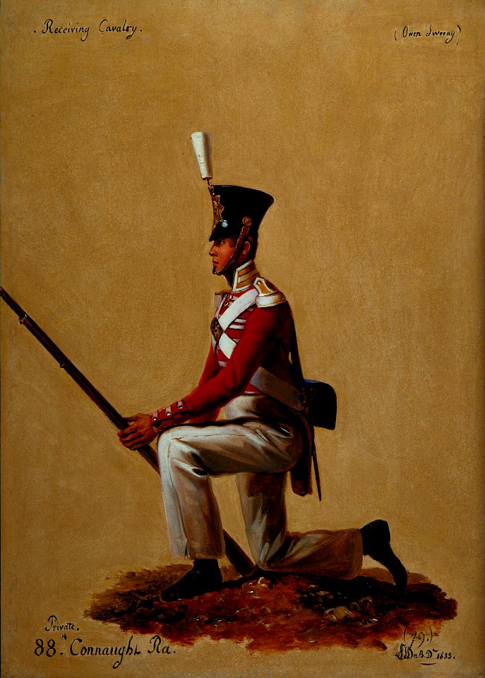 Alexandre-Jean Dubois Drahonet (1791-1834) - Private Owen Sweeny (b. 1812), 88th (Connaught Rangers) Regiment of Foot - RCIN 407009 - Royal Collection
