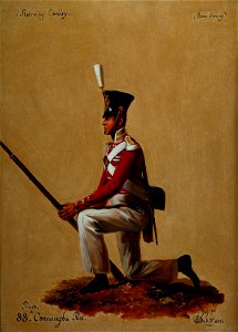 Alexandre-Jean Dubois Drahonet (1791-1834) - Private Owen Sweeny (b. 1812), 88th (Connaught Rangers) Regiment of Foot - RCIN 407009 - Royal Collection