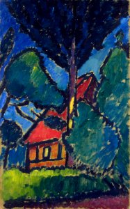 Alexej von Jawlensky - Landschaft mit rotem Dach