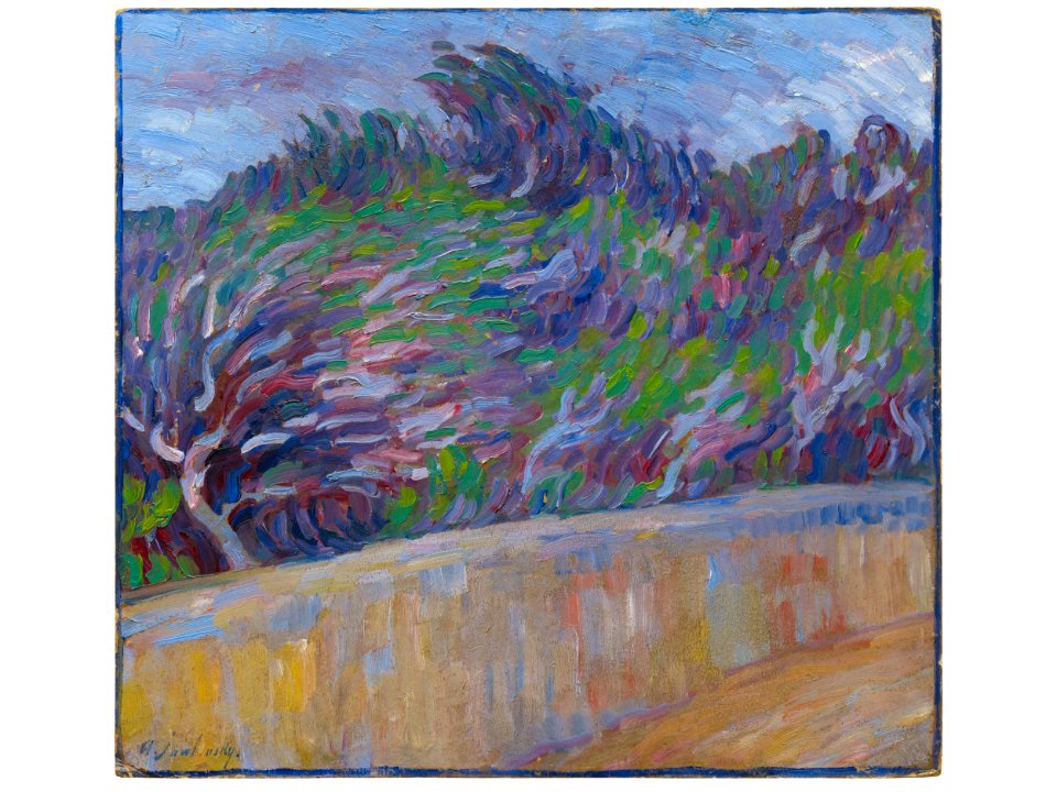 Alexej von Jawlensky - Olive tree, wall, wind