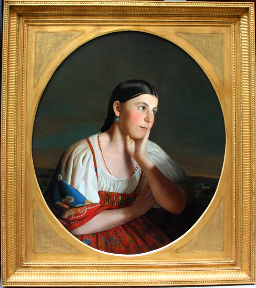 Aleksey Venetsianov (Russian, 1780 - 1847) - Portrait of a peasant girl