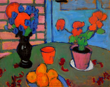 Alexej von Jawlensky - Stillleben mit Blumen und Orangen (1909)