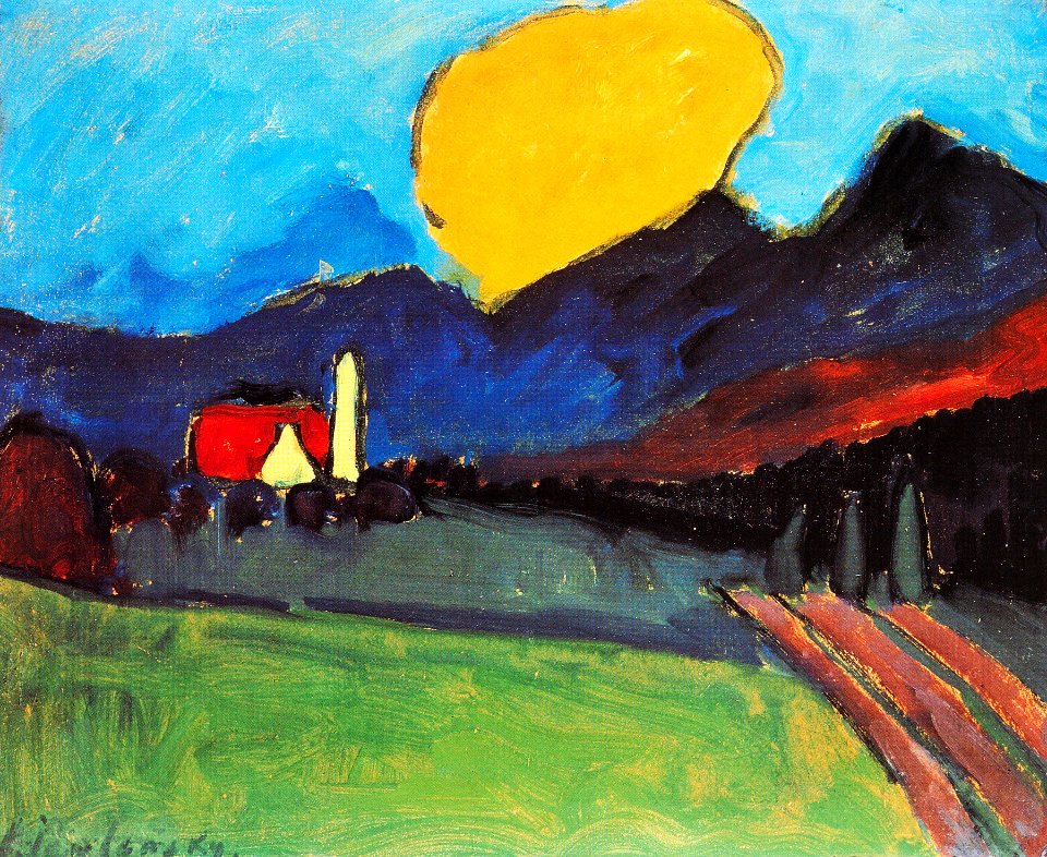 Alexej von Jawlensky Landschaft mit orangener Wolke 1909