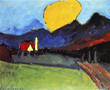 Alexej von Jawlensky Landschaft mit orangener Wolke 1909
