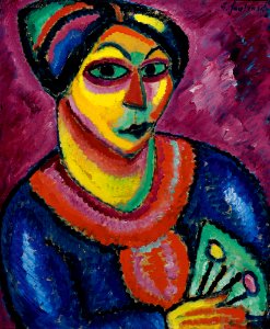 Alexej von Jawlensky - Frau mit grünem Fächer