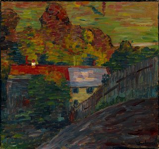 Alexej von Jawlensky - Landschaft mit rotem Dach, Wasserburg