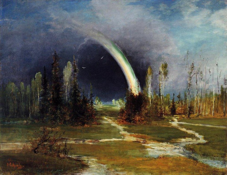 Alexey Savrasov Landscape with a Rainbow
