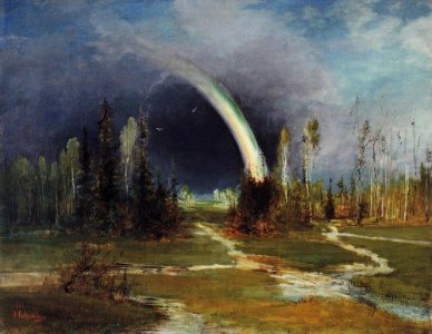 Alexey Savrasov Landscape with a Rainbow. Free illustration for personal and commercial use.