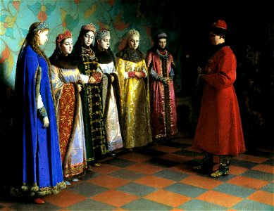 Alexis I's bride-show by G.Sedov (1882, GTG)