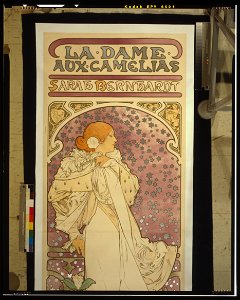 Alfons Mucha - 1896 - La Dame aux Camélias - Sarah Bernhardt - Original Scan 1. Free illustration for personal and commercial use.
