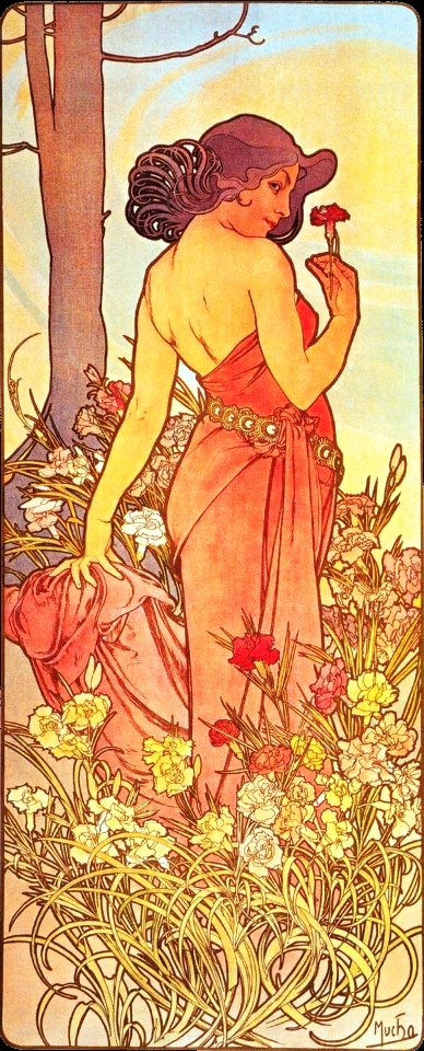 Alfons Mucha - 1898 - The Flowers Carnation
