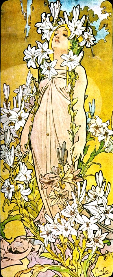 Alfons Mucha - 1898 - The Flowers Lily