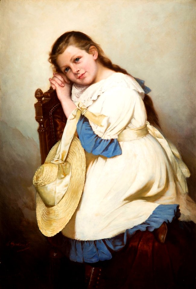 Alfons Dunin-Borkowski - Portret Wandy Chełmońskiej jako dziecka