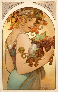 Alfons Mucha - Fruit2. Free illustration for personal and commercial use.