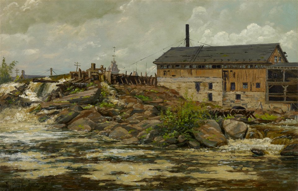 Alexis Jean Fournier - Farnham's Mill at St. Anthony Falls, Minneapolis - 44.23 - Minneapolis Institute of Arts