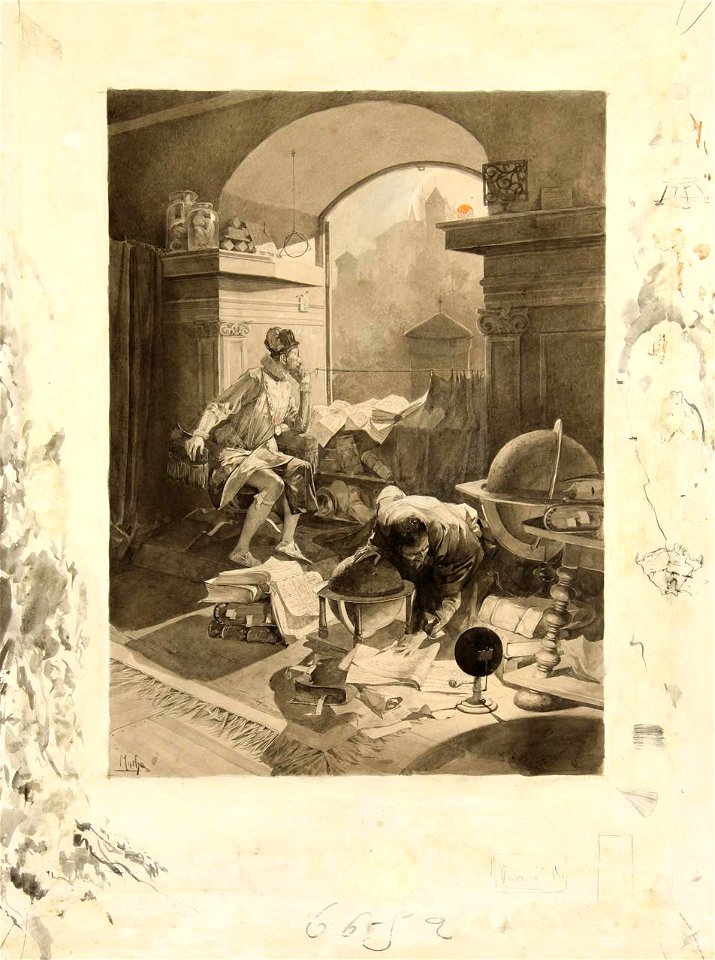 Alfons Mucha Rudolf II besucht Tycho Brahe
