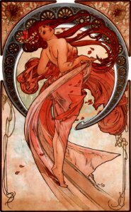 Alfons Mucha - 1898 - Dance. Free illustration for personal and commercial use.