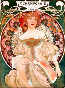 Alfons Mucha - F. Champenois Imprimeur-Éditeur. Free illustration for personal and commercial use.