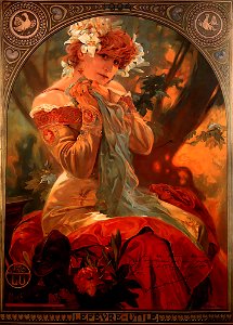 Alfons Mucha. Free illustration for personal and commercial use.