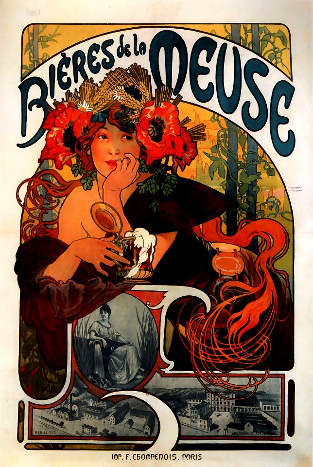 Alfons Mucha - 1897 - Bières de la Meuse