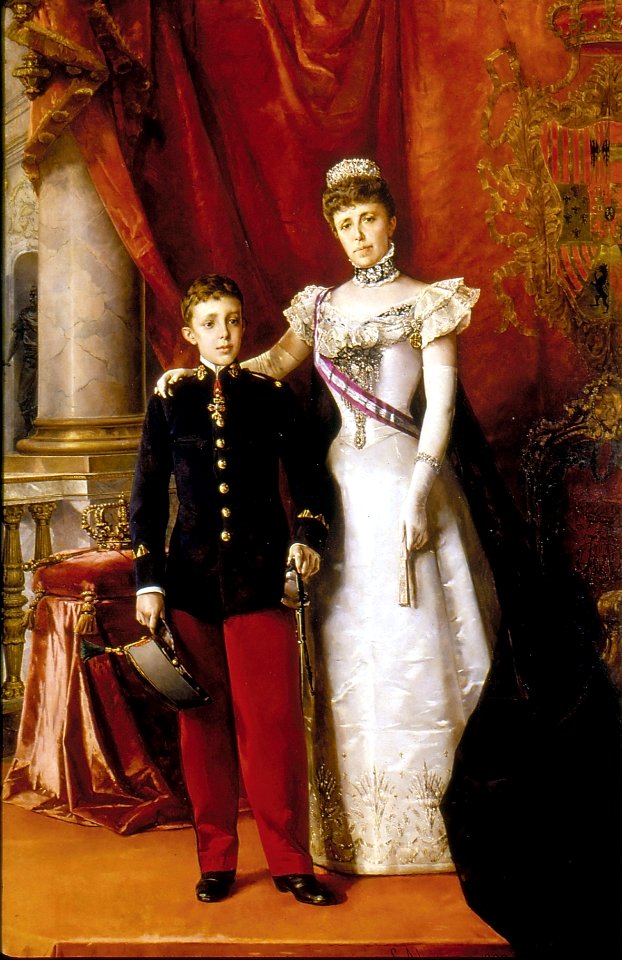 Alfonso XIII y María Cristina Regente. 1898. Luis Alvarez Catalá