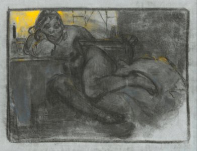 Alfons Mucha - Absinth (Study of a Woman) - Google Art Project. Free illustration for personal and commercial use.