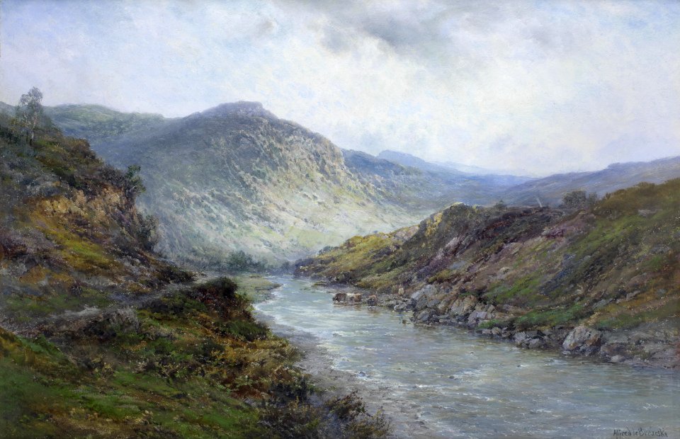 Alfred de Bréanski sr A Perthshire river Near Callender