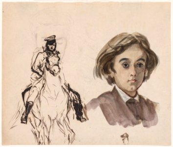Alfred Dehodencq (French, 1822-1882) - Study Sheet - 2018.1060 - Cleveland Museum of Art