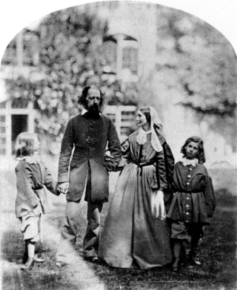 Alfred and Emily Tennyson with their sons at Farringford, by Oscar Gustave Rejlander