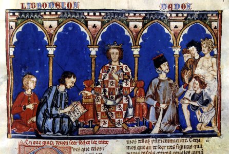 Alfonso X el Sabio as a judge, from his Libro de los Dados (20681403203)