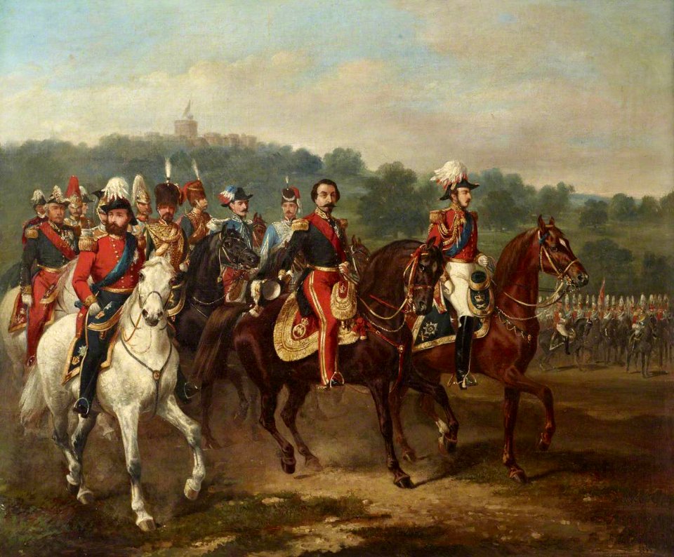 Alfred Frank de Prades (1840-1895) - Prince Albert (1819–1861), the Prince Consort, with the Emperor Napoleon III (1808–1873), and the Fi - 515546 - National Trust